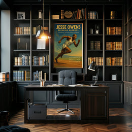 Jesse Owens Breaking Barriers Wall Art PosterGoat