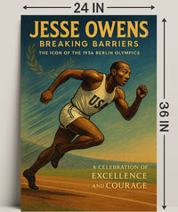 Jesse Owens Breaking Barriers Wall Art PosterGoat