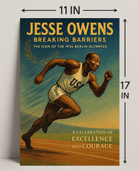 Jesse Owens Breaking Barriers Wall Art PosterGoat