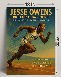 Jesse Owens Breaking Barriers Wall Art PosterGoat
