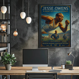 Jesse Owens Breaking Barriers Wall Art Print PosterGoat
