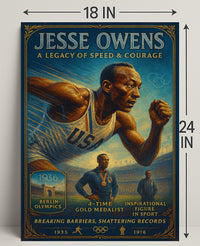 Jesse Owens Breaking Barriers Wall Art Print PosterGoat
