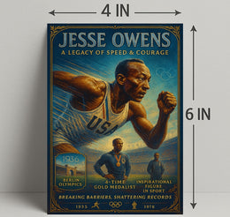 Jesse Owens Breaking Barriers Wall Art Print PosterGoat