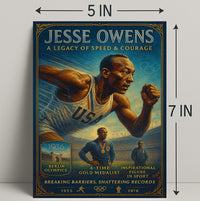 Jesse Owens Breaking Barriers Wall Art Print PosterGoat