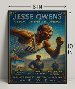 Jesse Owens Breaking Barriers Wall Art Print PosterGoat