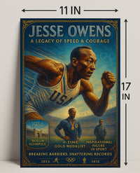 Jesse Owens Breaking Barriers Wall Art Print PosterGoat