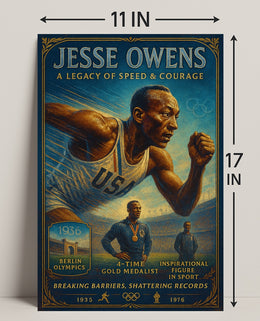Jesse Owens Breaking Barriers Wall Art Print PosterGoat