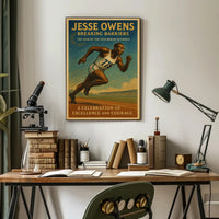 Jesse Owens Breaking Barriers Wall Art Print PosterGoat