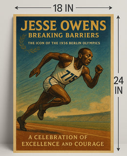 Jesse Owens Breaking Barriers Wall Art Print PosterGoat
