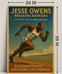 Jesse Owens Breaking Barriers Wall Art Print PosterGoat