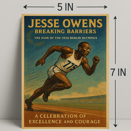 Jesse Owens Breaking Barriers Wall Art Print PosterGoat