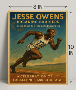 Jesse Owens Breaking Barriers Wall Art Print PosterGoat