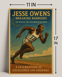 Jesse Owens Breaking Barriers Wall Art Print PosterGoat