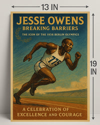 Jesse Owens Breaking Barriers Wall Art Print PosterGoat