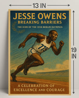Jesse Owens Breaking Barriers Wall Art Print PosterGoat