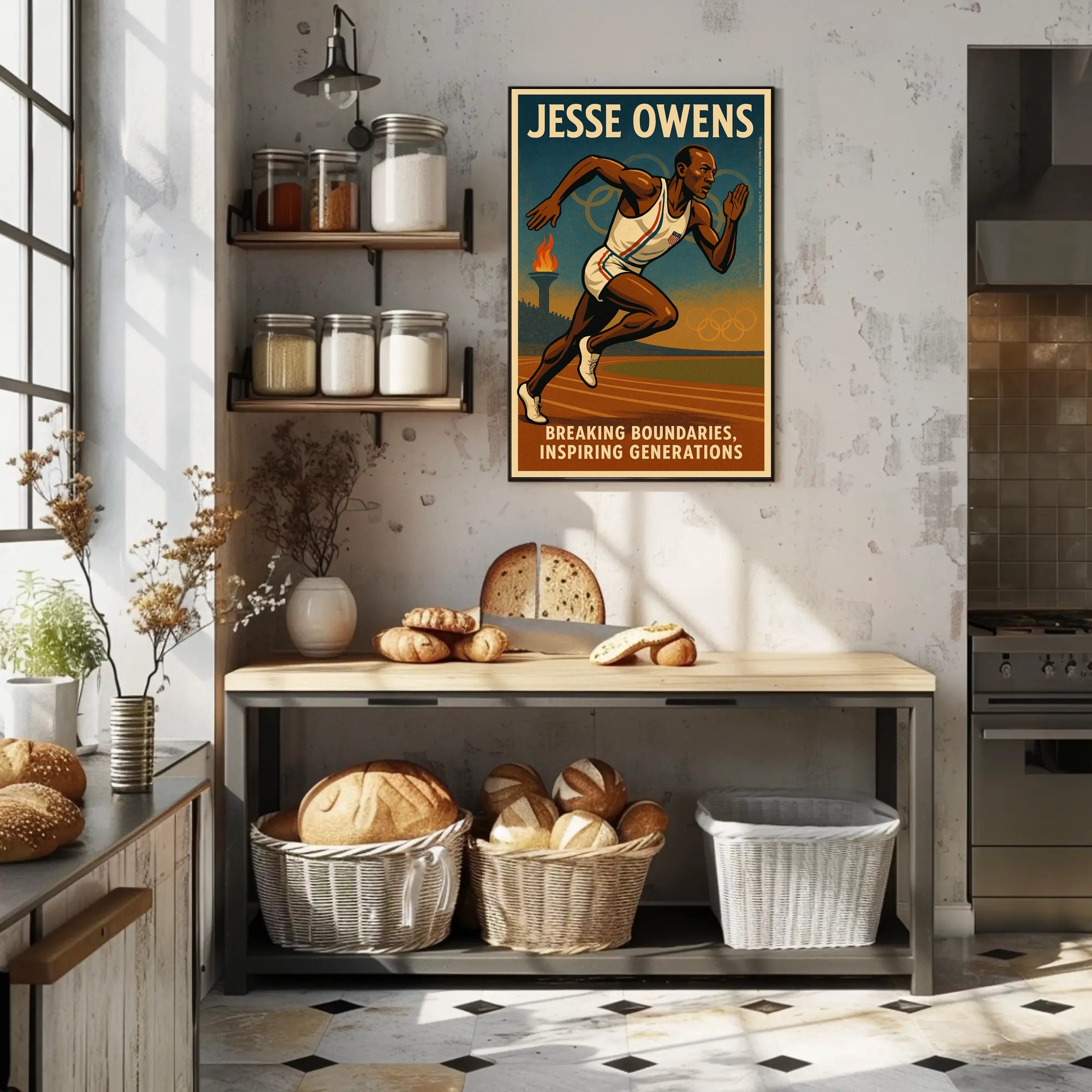 Jesse Owens Breaking Boundaries Poster Art PosterGoat