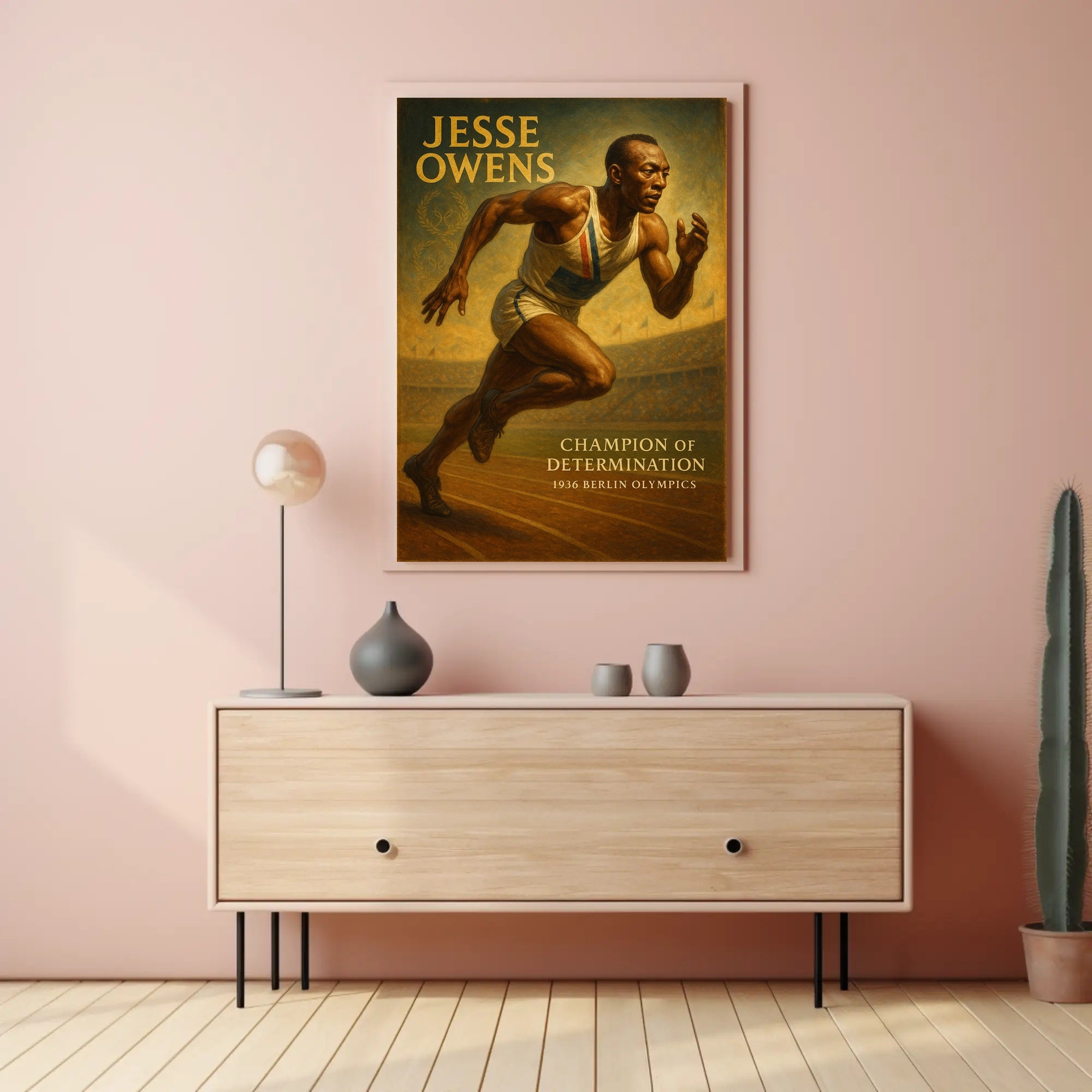 Jesse Owens Champion of Determination Poster PosterGoat