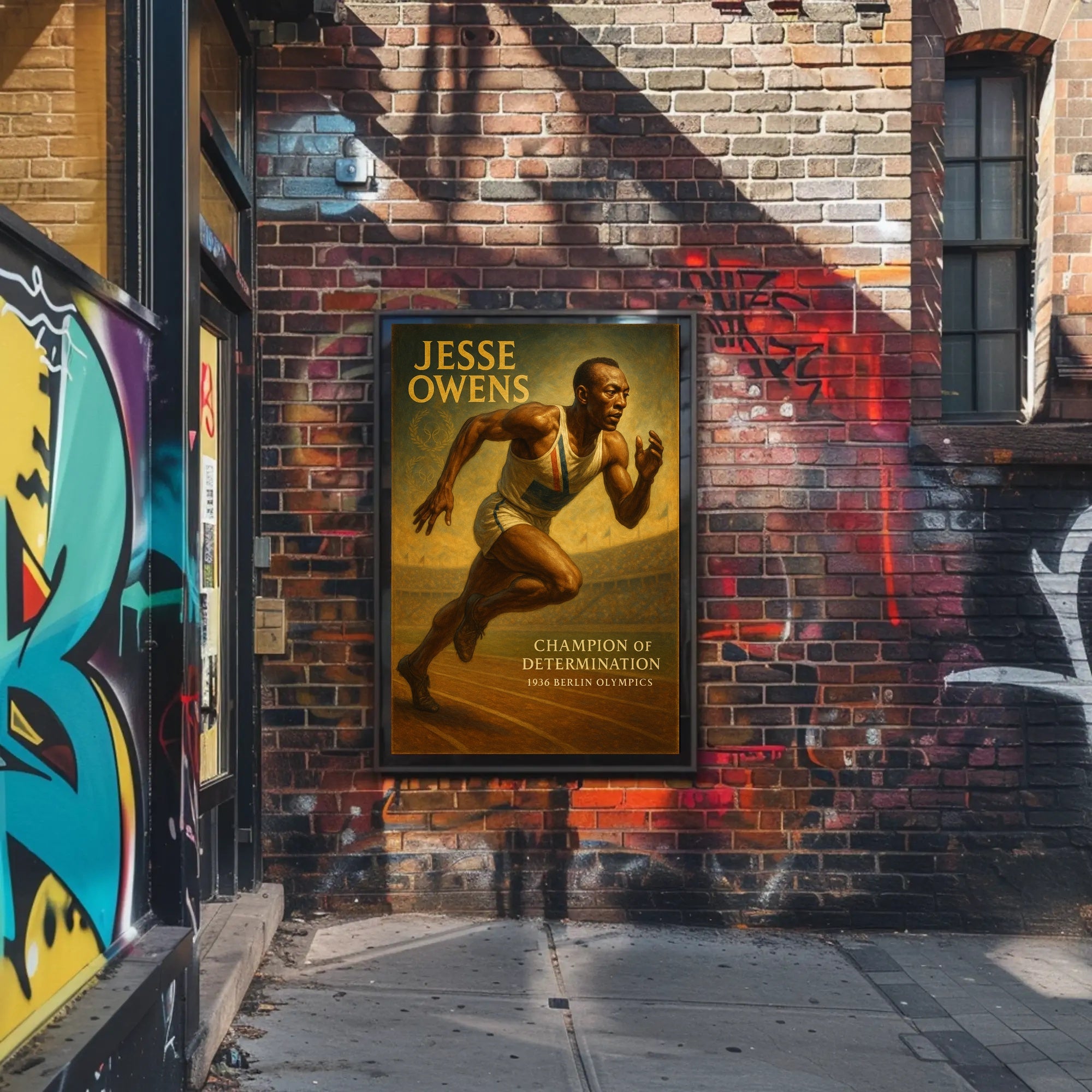 Jesse Owens Champion of Determination Poster PosterGoat