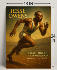 Jesse Owens Champion of Determination Poster PosterGoat