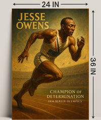 Jesse Owens Champion of Determination Poster PosterGoat