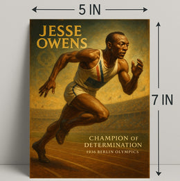 Jesse Owens Champion of Determination Poster PosterGoat