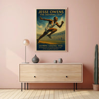 Jesse Owens Defining Leap Wall Art Print PosterGoat