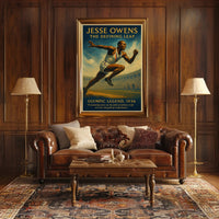 Jesse Owens Defining Leap Wall Art Print PosterGoat