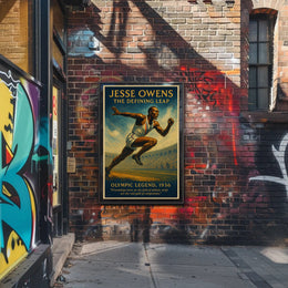 Jesse Owens Defining Leap Wall Art Print PosterGoat