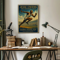 Jesse Owens Defining Leap Wall Art Print PosterGoat
