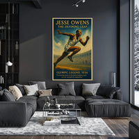 Jesse Owens Defining Leap Wall Art Print PosterGoat