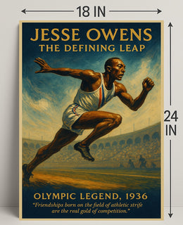 Jesse Owens Defining Leap Wall Art Print PosterGoat