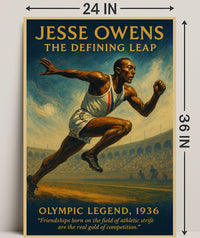 Jesse Owens Defining Leap Wall Art Print PosterGoat
