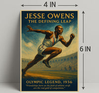 Jesse Owens Defining Leap Wall Art Print PosterGoat