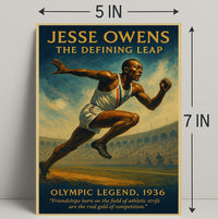 Jesse Owens Defining Leap Wall Art Print PosterGoat