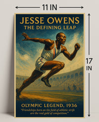 Jesse Owens Defining Leap Wall Art Print PosterGoat