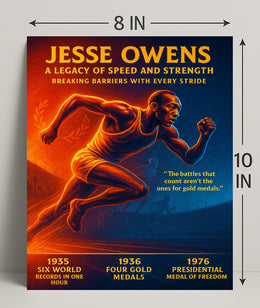 Jesse Owens Legacy of Speed Poster Art PosterGoat