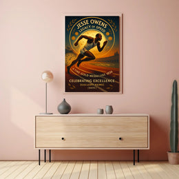 Jesse Owens Legacy of Speed Wall Art PosterGoat