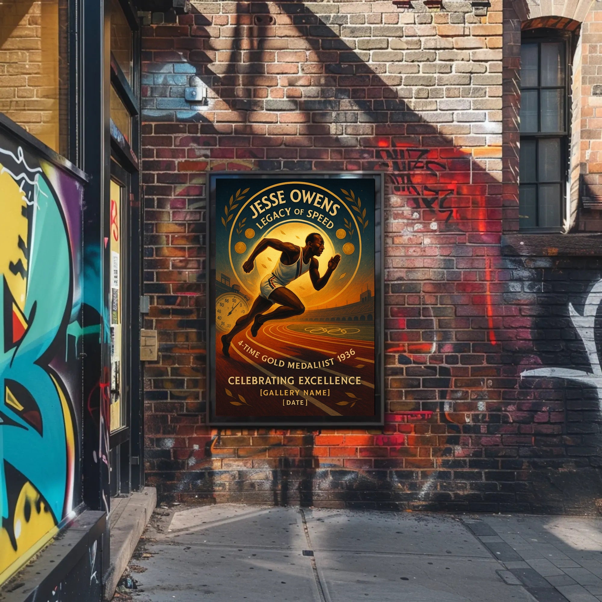 Jesse Owens Legacy of Speed Wall Art PosterGoat