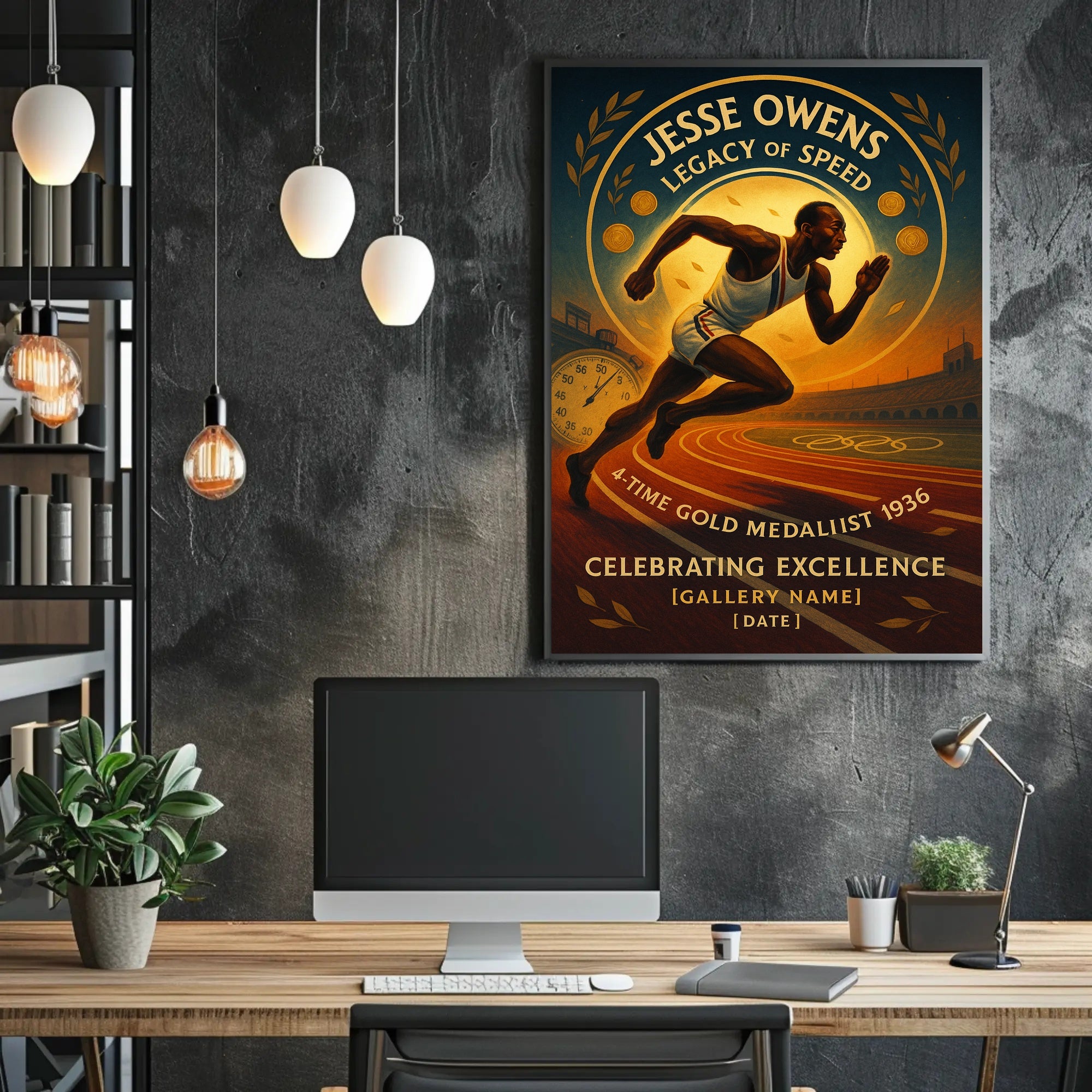 Jesse Owens Legacy of Speed Wall Art PosterGoat