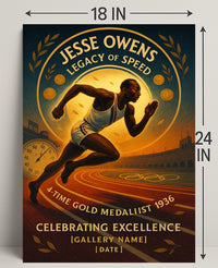 Jesse Owens Legacy of Speed Wall Art PosterGoat