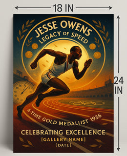 Jesse Owens Legacy of Speed Wall Art PosterGoat