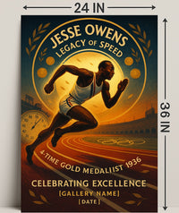 Jesse Owens Legacy of Speed Wall Art PosterGoat