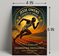 Jesse Owens Legacy of Speed Wall Art PosterGoat