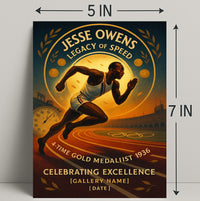 Jesse Owens Legacy of Speed Wall Art PosterGoat
