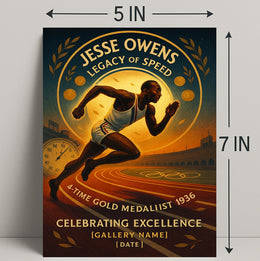 Jesse Owens Legacy of Speed Wall Art PosterGoat