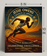 Jesse Owens Legacy of Speed Wall Art PosterGoat