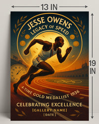 Jesse Owens Legacy of Speed Wall Art PosterGoat