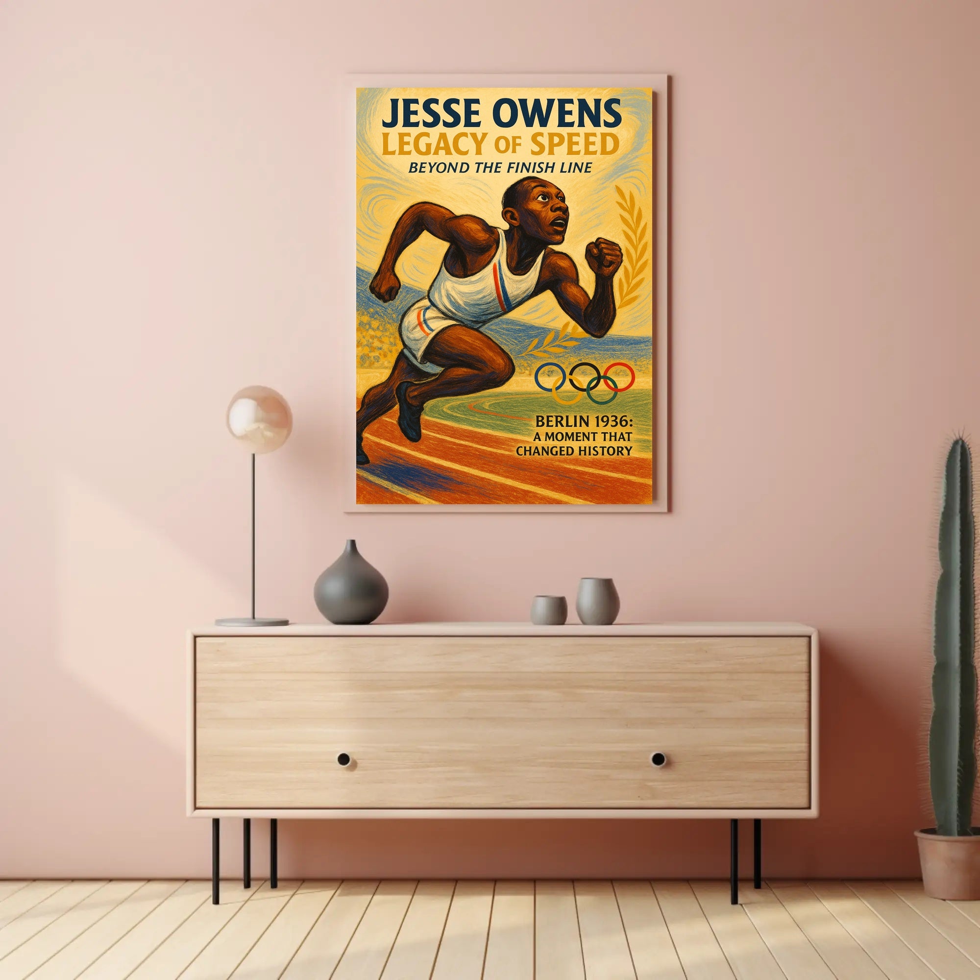 Jesse Owens Legacy of Speed Wall Art PosterGoat