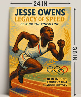 Jesse Owens Legacy of Speed Wall Art PosterGoat