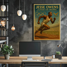 Jesse Owens Legacy of Triumph Poster Print PosterGoat